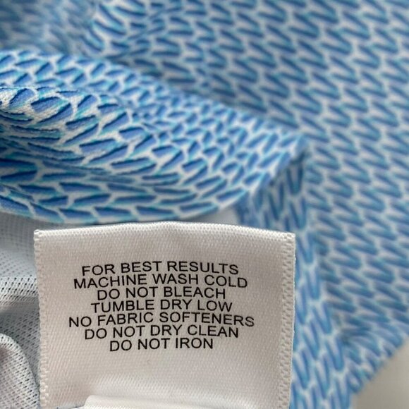 Peter Millar Summer Comfort Blue/White Polo Shirt Men's Size L - Picture 6 of 6